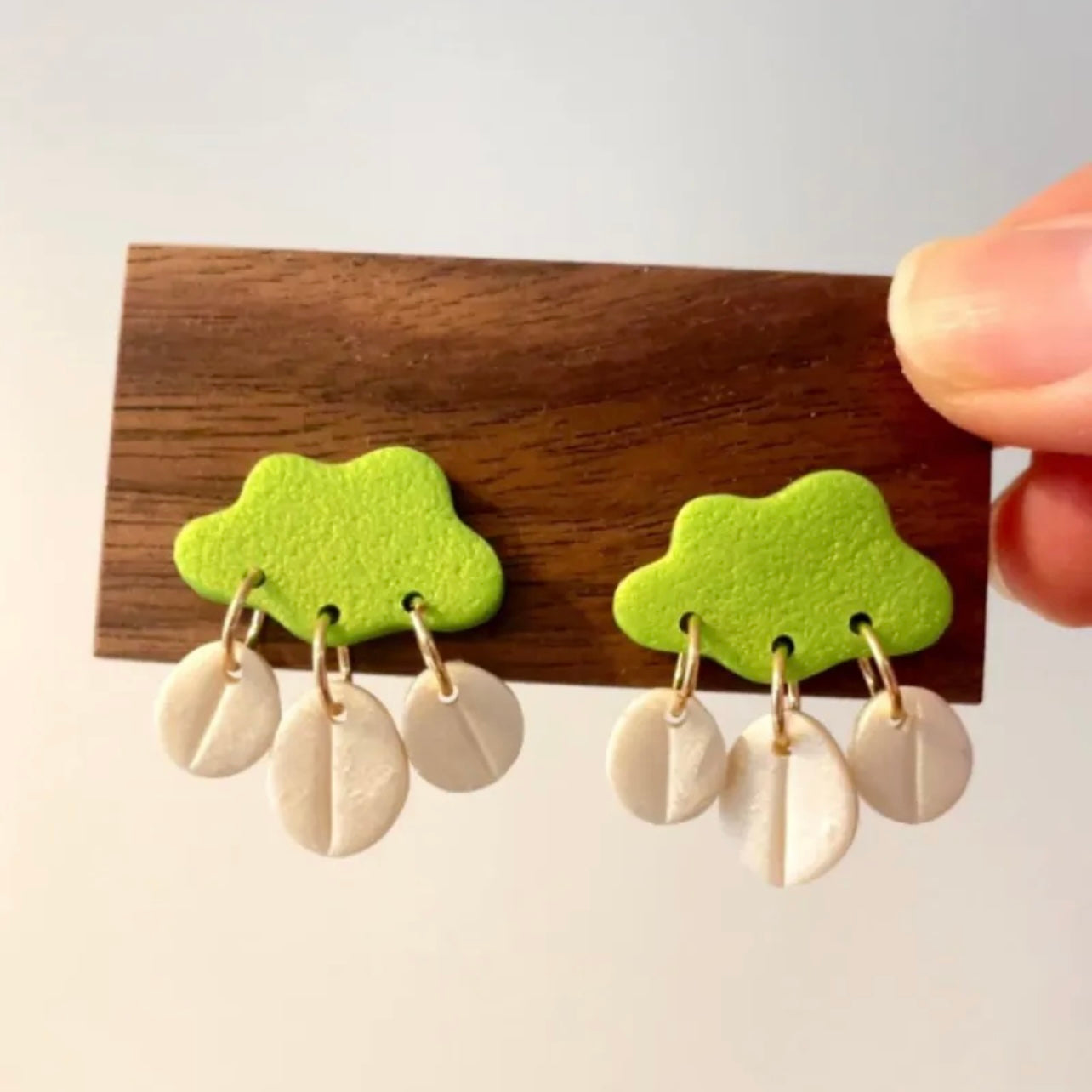 Clouds Clay Earrings