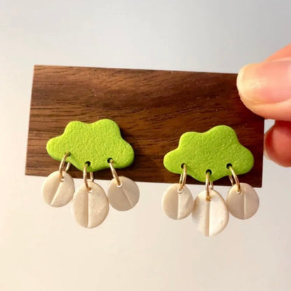 Clouds Clay Earrings