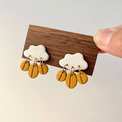 Clouds Clay Earrings